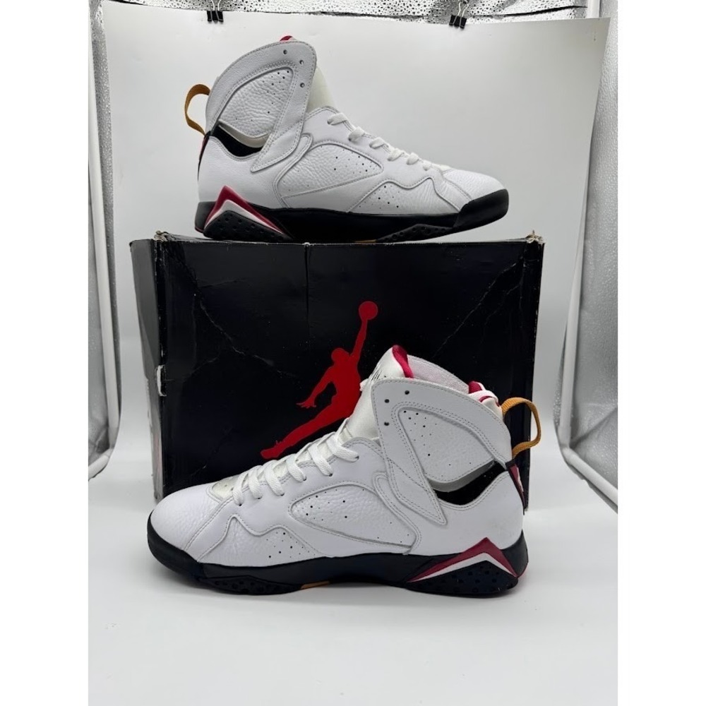 Jordan 7 Retro Cardinal 2022 White Black Red Mens Size 13 CU9307-106